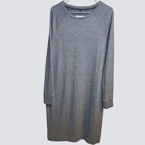 NWT Houndstooth Workshop Raglan Sleeve Knee Lenght Light Grey+Dark Grey Size M